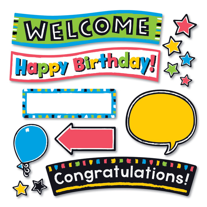 Bold Strokes Wipe-Off Celebration Signs Bulletin Board Set, 18 1/4" x 31"