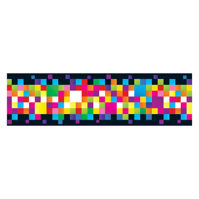 Bolder Borders, 2 3/4" x 35 3/4 ft, Pixels, Assorted