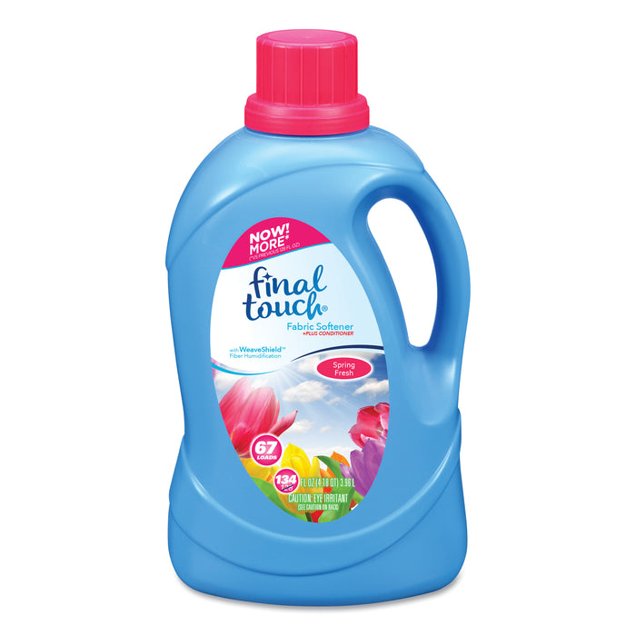 Fabric Softener, Spring Fresh Scent, 67 Loads, 134 oz Bottle, 4/Carton