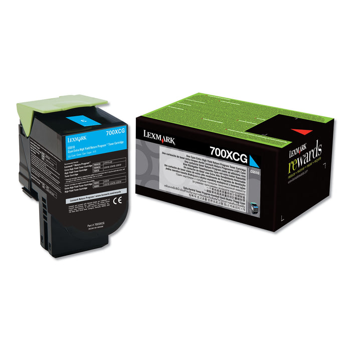 70C0XCG (700XCG) Return Program Extra High-Yield Toner, Cyan, TAA Compliant