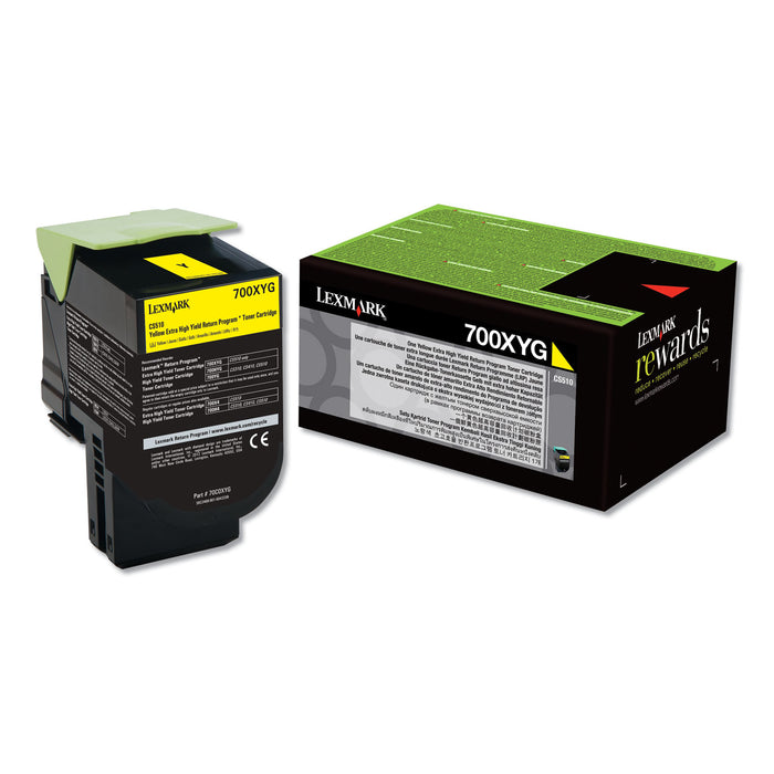 70C0XYG (700XYG) Return Program Extra High-Yield Toner, Yellow, TAA Compliant