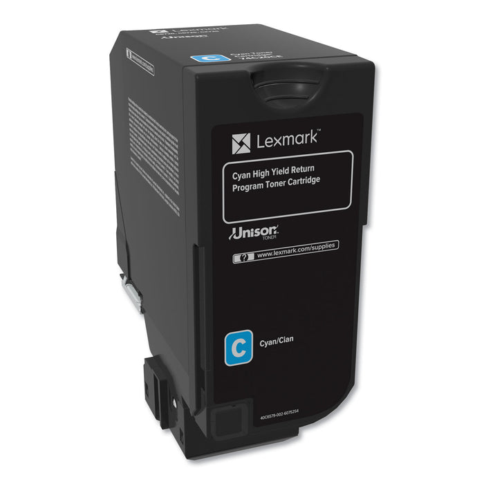 74C1HC0 (CS725) Return Program High-Yield Toner, Cyan