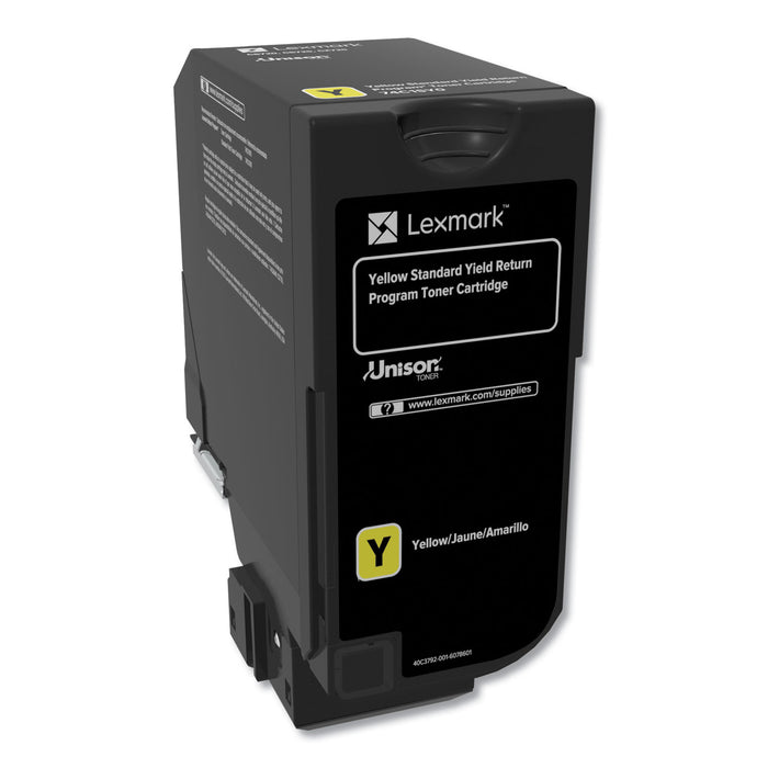 74C1SY0 (CS720/CS725/CX725) Return Program Toner, Yellow