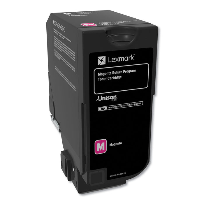 74C10M0 (CS720/CS725/CX725) Return Program Toner, Magenta