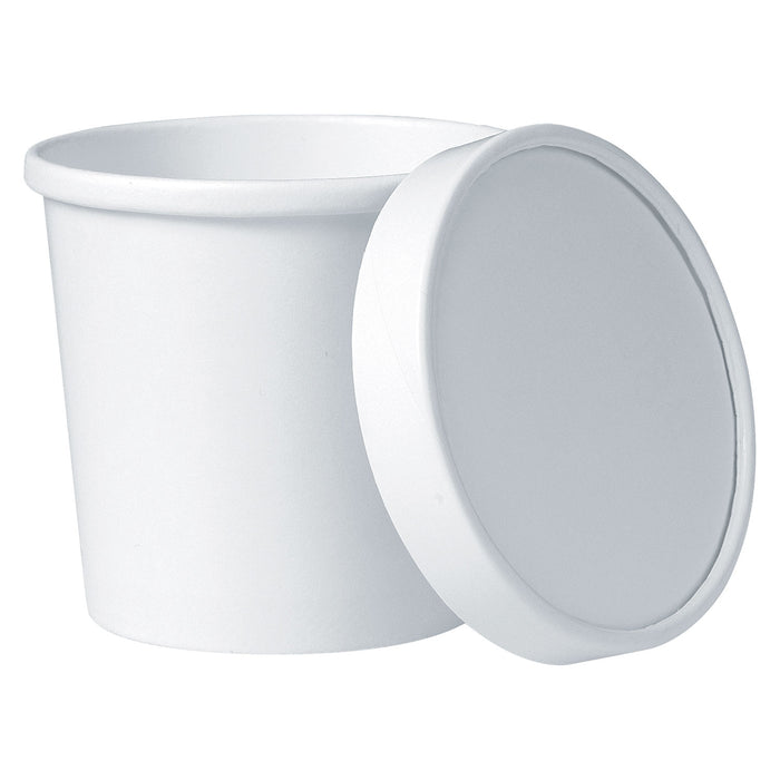 Flexstyle Food Lid Container, 3.6" Dia., 12.1 oz, White, 250/Carton