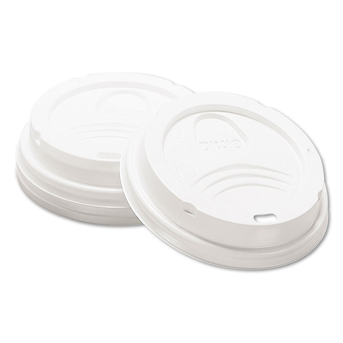 Drink-Thru Lid, Fits 8oz Hot Drink Cups, White, 1000/Carton