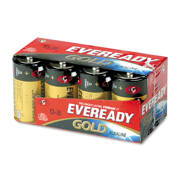 Gold D Batteries, 1.5V, 8/Pack