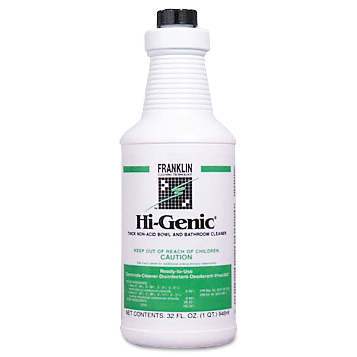 Hi-Genic Non-Acid Bowl & Bathroom Cleaner, 32oz Bottle