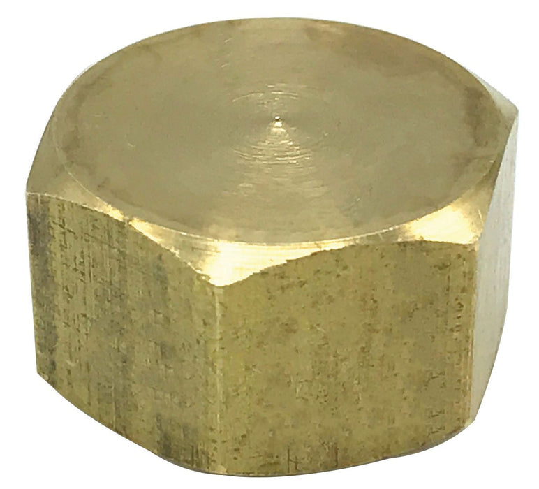 3/8" #61 Brass Compression Cap (Lead-Free)