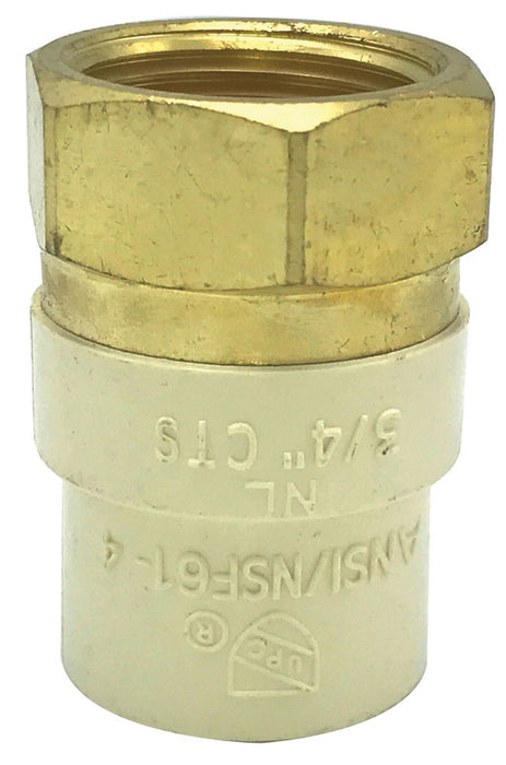 3/4" C X 3/4" C X -3/4" Female Cast Brass Adapter Tee (Lead-Free)