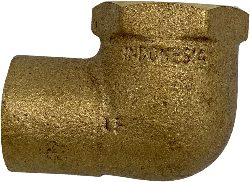 3/4" CTS X 3/4" FIP Cast Brass Adapter Elbow (Lead-Free)