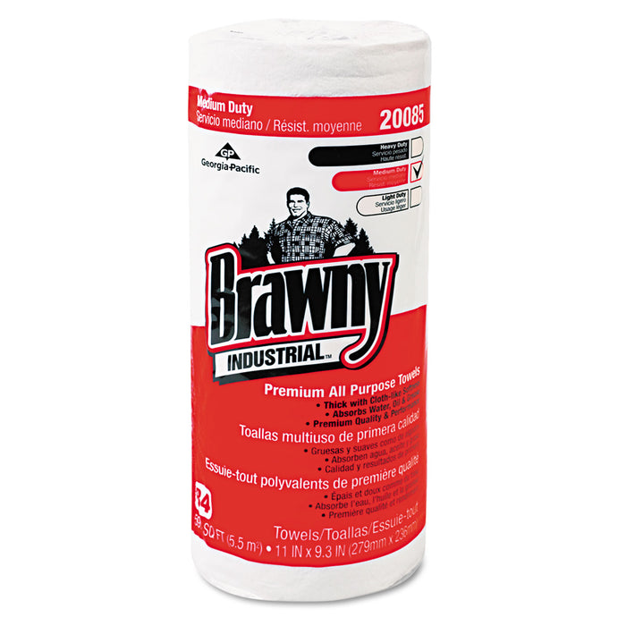 All Purpose Perforated Dry Wipes, 11 x 9 3/8, White, 84/Roll, 20 Rolls/Carton