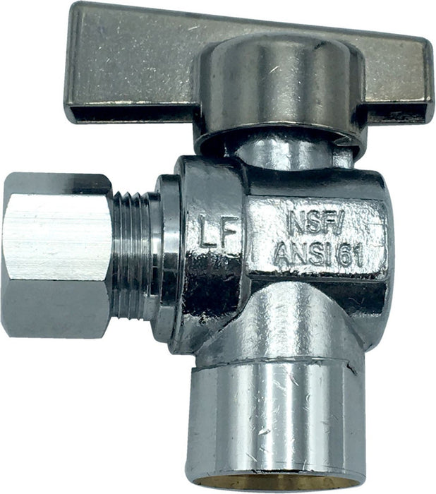 3/8" OD X 1/2" IPS Angle Compression Stop (Lead-Free)