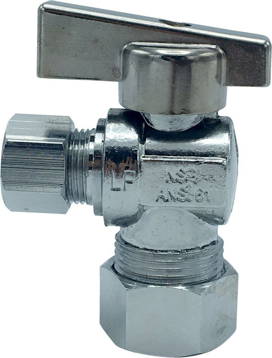 3/8" OD X 1/2" SWT Angle Quarter-Turn Compression Stop (Lead-Free)