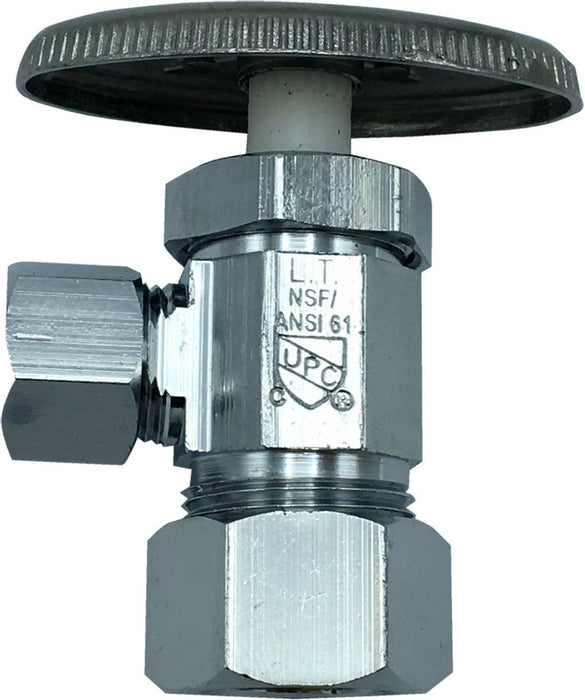 3/8" OD X 1/2" IPS Straight Quarter-Turn Compression Stop (Lead-Free)