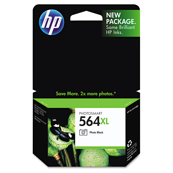 HP 564XL, (CB322WN) High Yield Photo Black Original Ink Cartridge