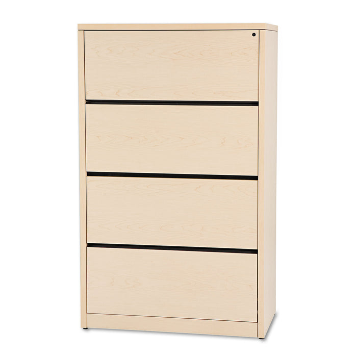 10500 Series Four-Drawer Lateral File, 36w x 20d x 59.13h, Natural Maple