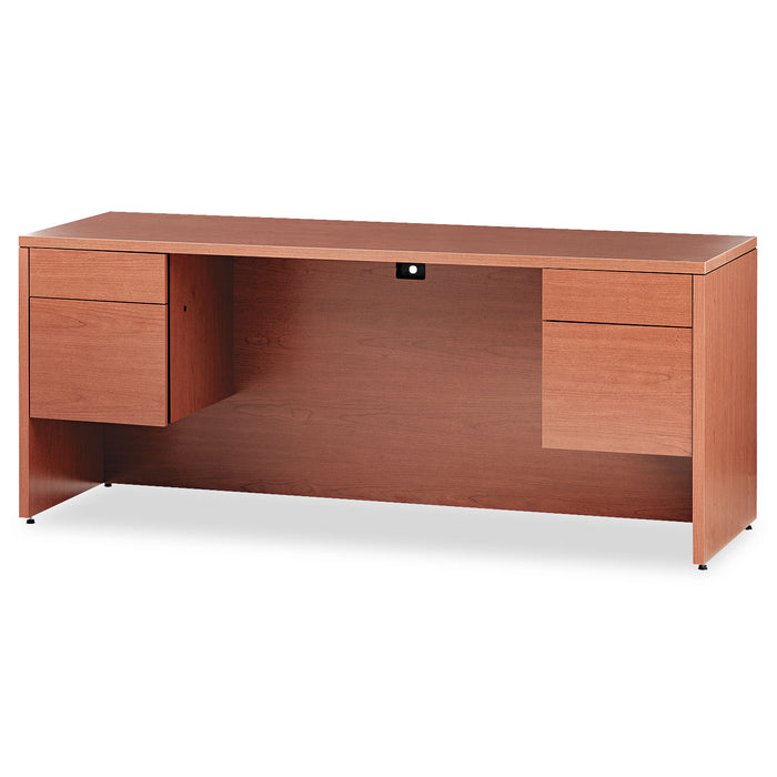 10500 Series Kneespace Credenza w/3/4-Height Pedestals, 72w x 24d, Bourbon Cherry
