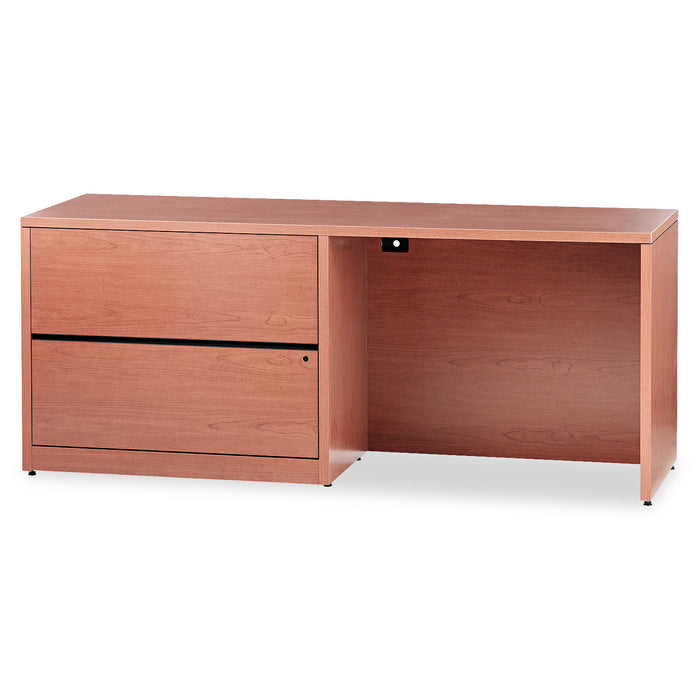 10500 Series Credenza w/Left Lateral File, 72w x 24d x 29.5h, Bourbon Cherry