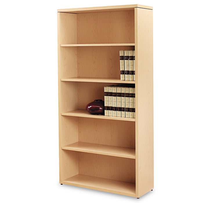 10500 Series Laminate Bookcase, Five-Shelf, 36w x 13-1/8d x 71h, Natural Maple
