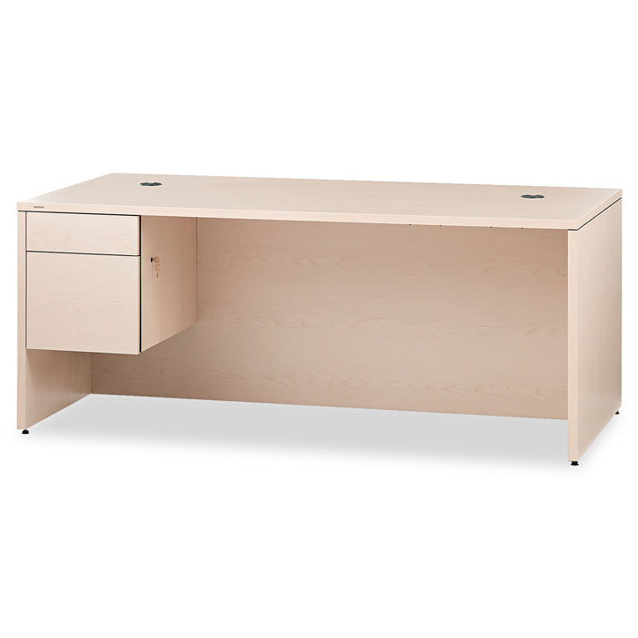 10500 Series Large "L" 3/4 Height Pedestal Desk, 72w x 36d x 29.5h, Natural Maple