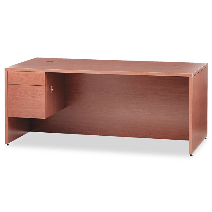 10500 Series Large "L" 3/4 Height Pedestal Desk, 72w x 36d x 29.5h, Bourbon Cherry