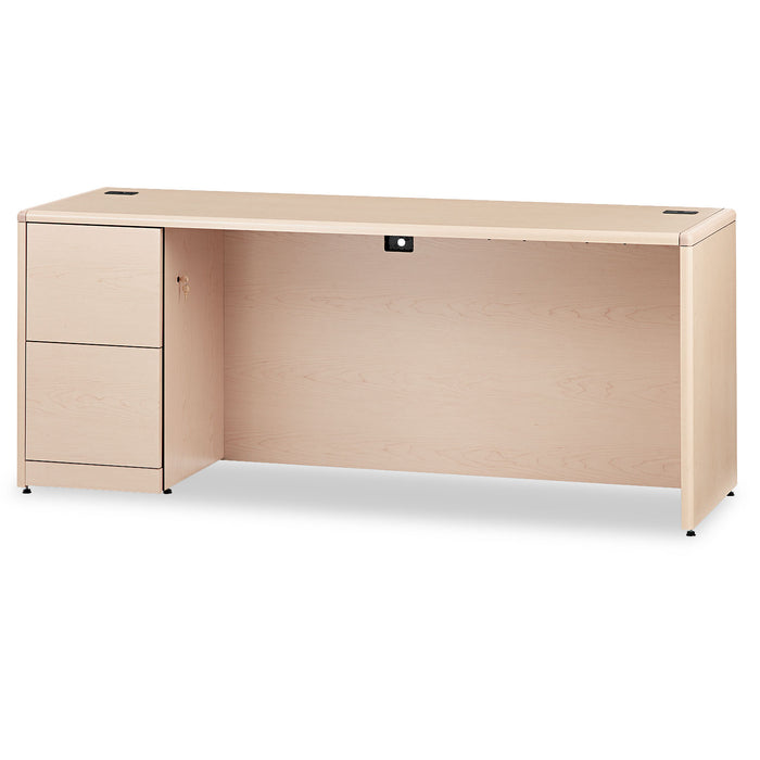 10700 Series Left Pedestal Credenza, 72w x 24d x 29.5h, Natural Maple