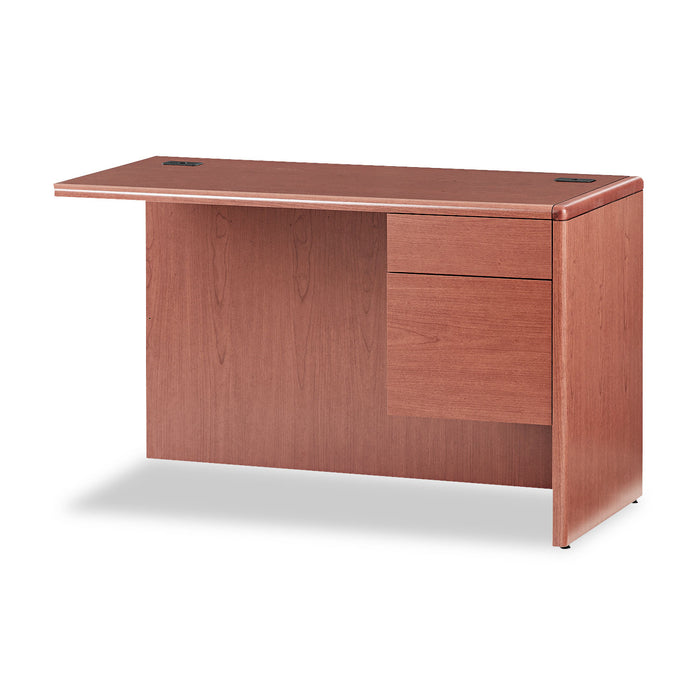 10700 "L" Workstation Return, Right 3/4 Height Pedestal, 48 x 24, Bourbon Cherry