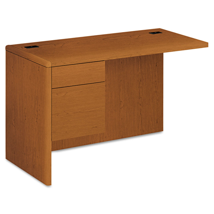10700 "L" Workstation Return, 3/4 Height Left Pedestal, 48 x 24, Bourbon Cherry