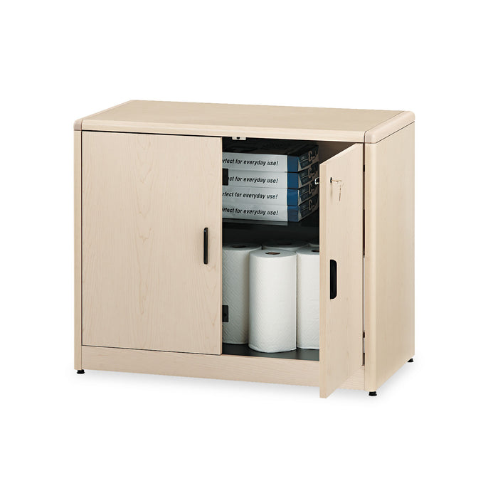 10700 Series Locking Storage Cabinet, 36w x 20d x 29 1/2h, Natural Maple