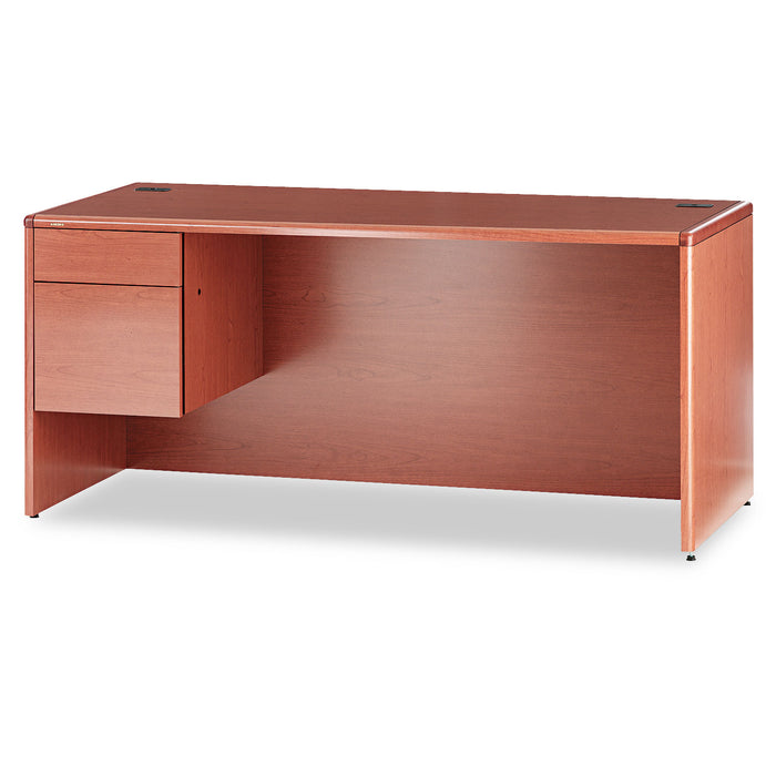 10700 Series "L" 3/4 Height Left Pedestal, 66w x 30d x 29.5h, Bourbon Cherry