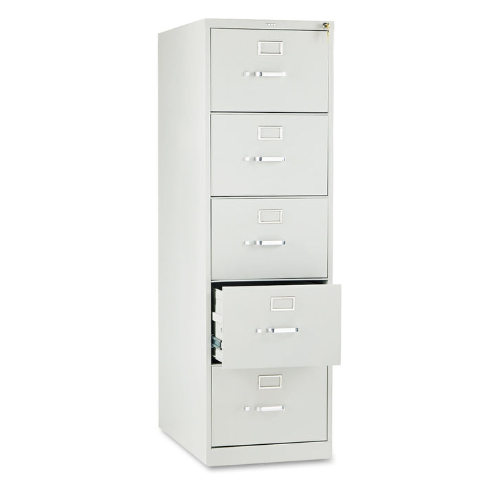 210 Series Five-Drawer Full-Suspension File, Legal, 18.25w x 28.5d x 60h, Light Gray