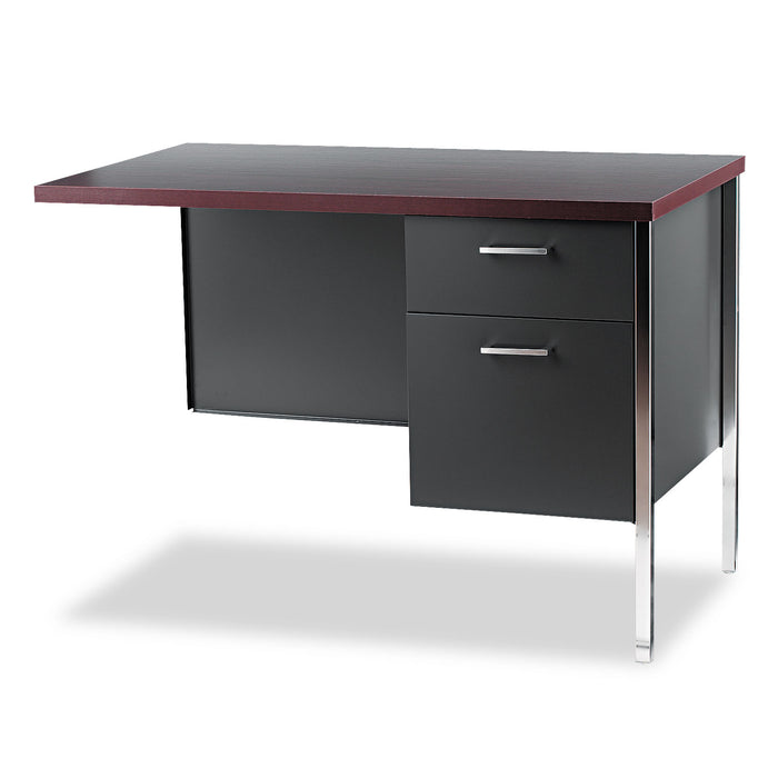 34000 Series "L" Workstation Return, Right, 42w x 24d, Mahogany/Charcoal