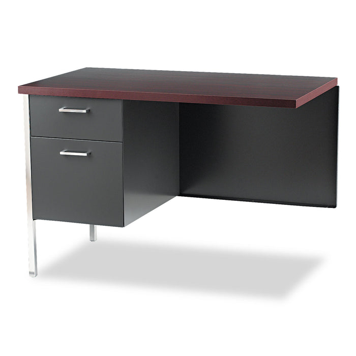34000 Series "L" Workstation Return, Left, 42w x 24d, Mahogany/Charcoal