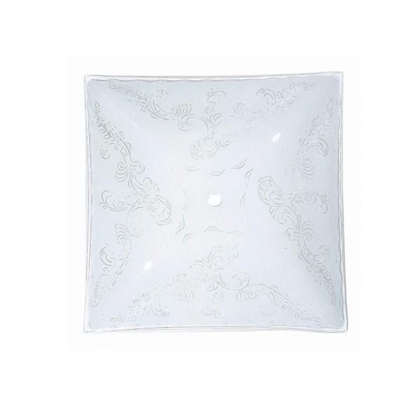 12" WHITE FANCE SQ