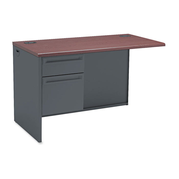 38000 Series Flush Return, Left, 48w x 24d x 29-1/2h, Mahogany/Charcoal