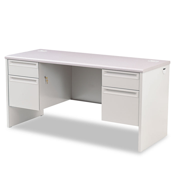 38000 Series Kneespace Credenza, 60w x 24d x 29.5h, Gray Patterned
