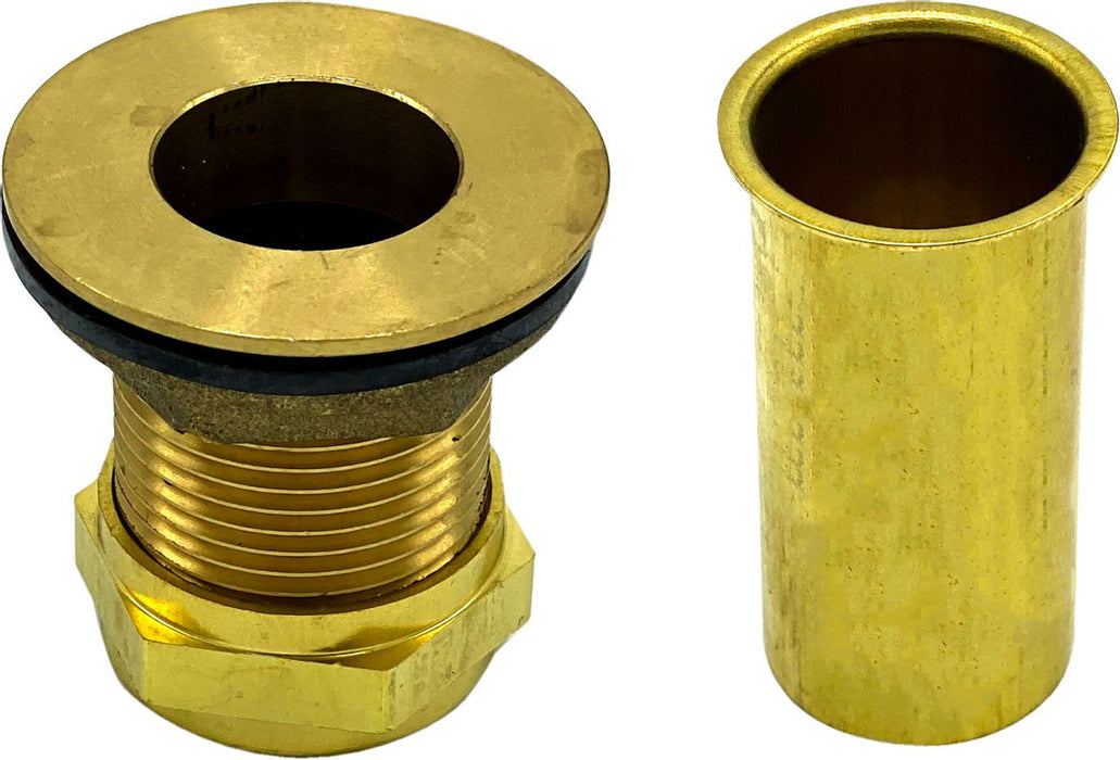 Short 1" Brass Bar Sink Plug with Tailpiece