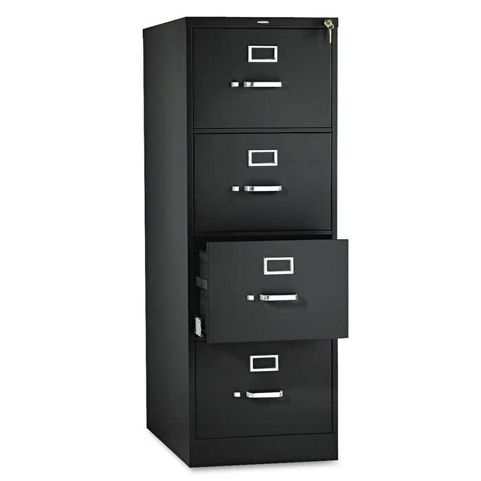510 Series Four-Drawer Full-Suspension File, Legal, 18.25w x 25d x 52h, Black