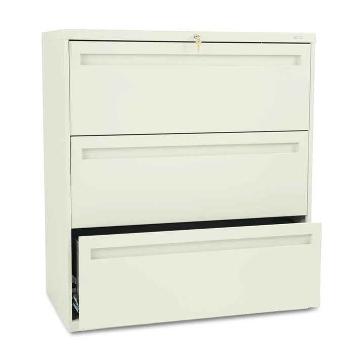 700 Series Three-Drawer Lateral File, 36w x 18d x 39.13h, Putty