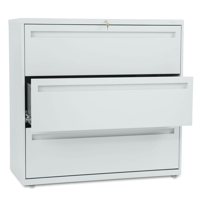 700 Series Three-Drawer Lateral File, 42w x 18d x 39.13h, Light Gray
