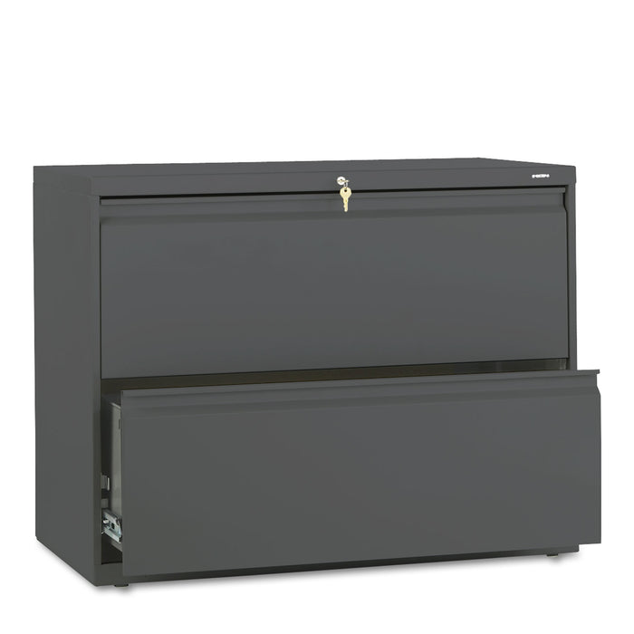 800 Series Two-Drawer Lateral File, 36w x 18d x 28h, Charcoal