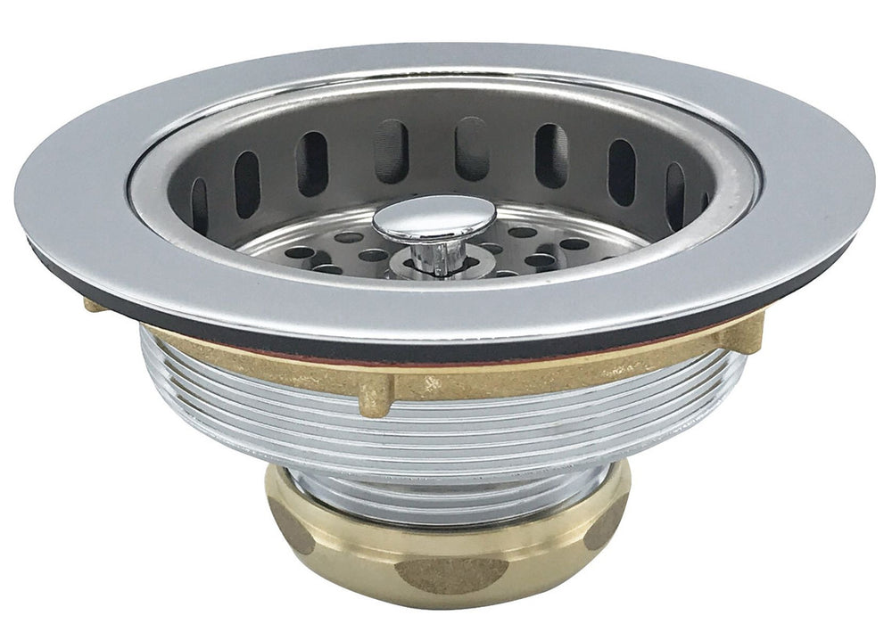 Heavy Duty Chrome-Plated Cast Brass Duo Strainer