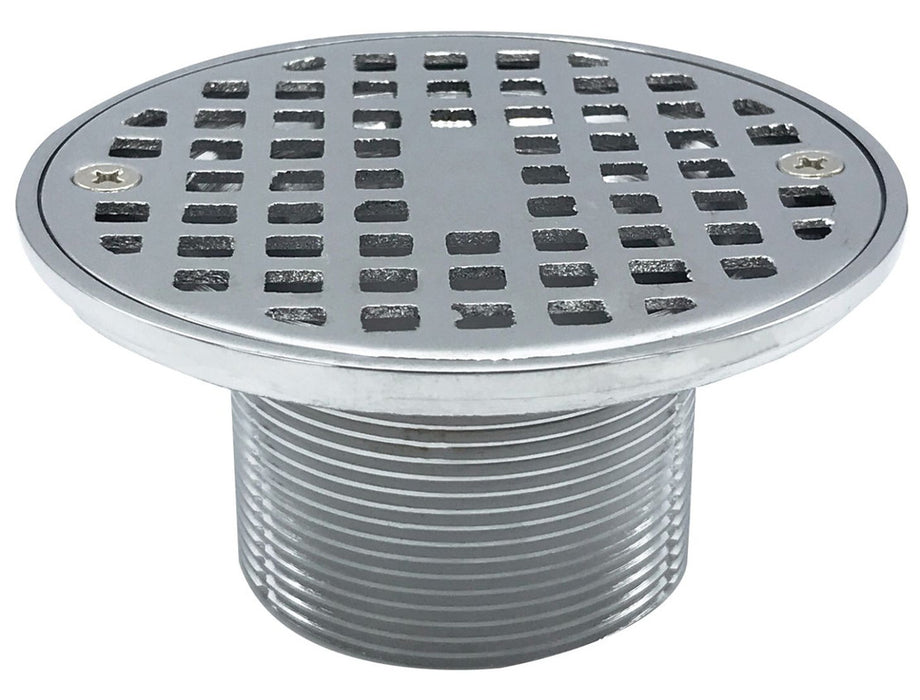 2" Chrome-Plated Brass Shower Strainer For Shower Pan Liner Drain