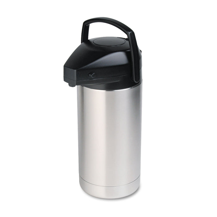 Commercial Grade Jumbo Airpot, 3.5L, Stainless Steel/Black