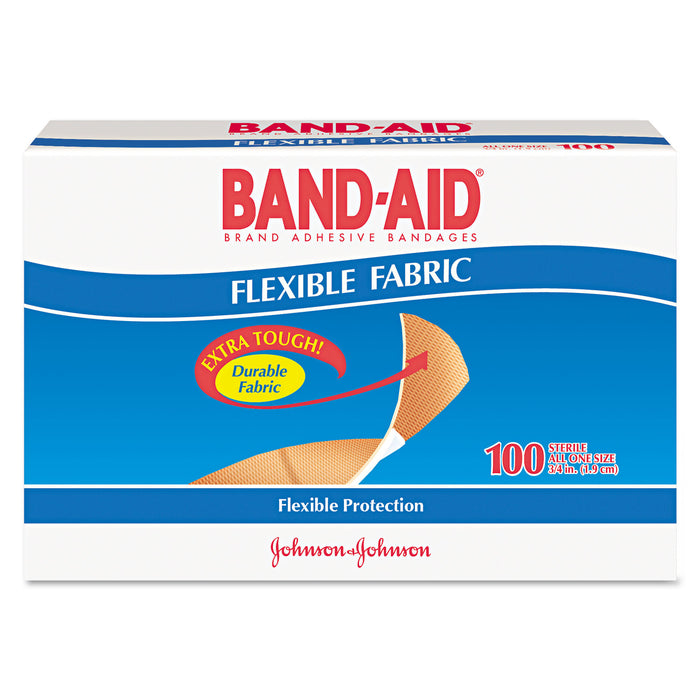 Flexible Fabric Premium Adhesive Bandages, 3/4" x 3", 100/Box