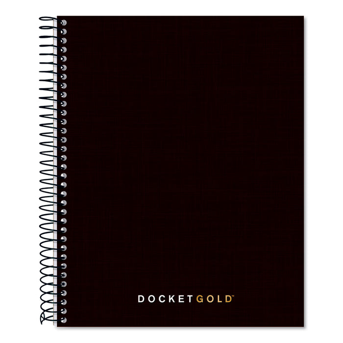 Docket Gold Planners & Project Planners, Narrow, Black, 8.5 x 6.75, 70 Sheets