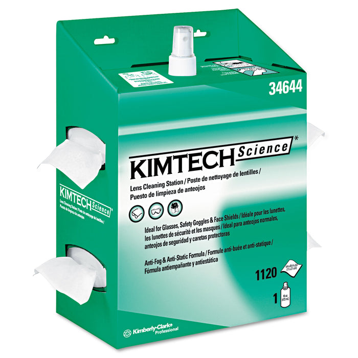 KIMWIPES Lens Cleaning, 16oz Spray, 4 2/5 X 8 1/2, 1120 Wipes/Box, 4/Carton