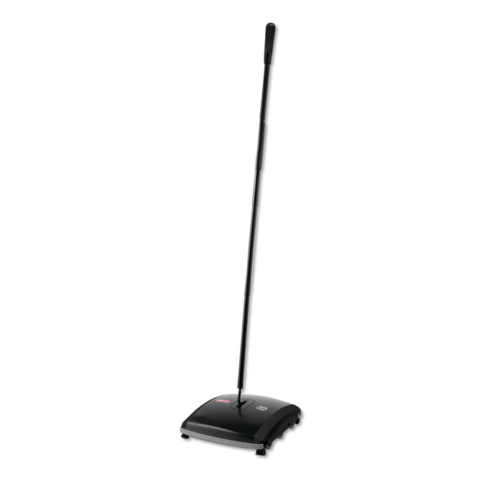 Dual Action Sweeper, Boar/Nylon Bristles, 44" Steel/Plastic Handle, Black/Yellow