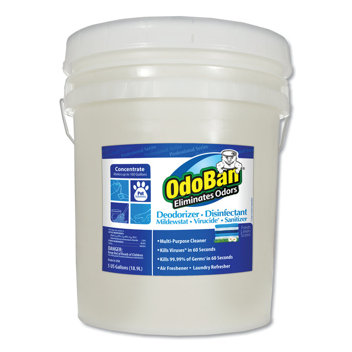 Concentrate Odor Eliminator and Disinfectant, Fresh Linen, 5 gal